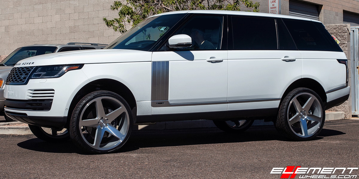 24 inch Blaque Diamond BD-15 Silver w/ Machined Face on 2018 Land Rover Range Rover Sport V6 Supercharged