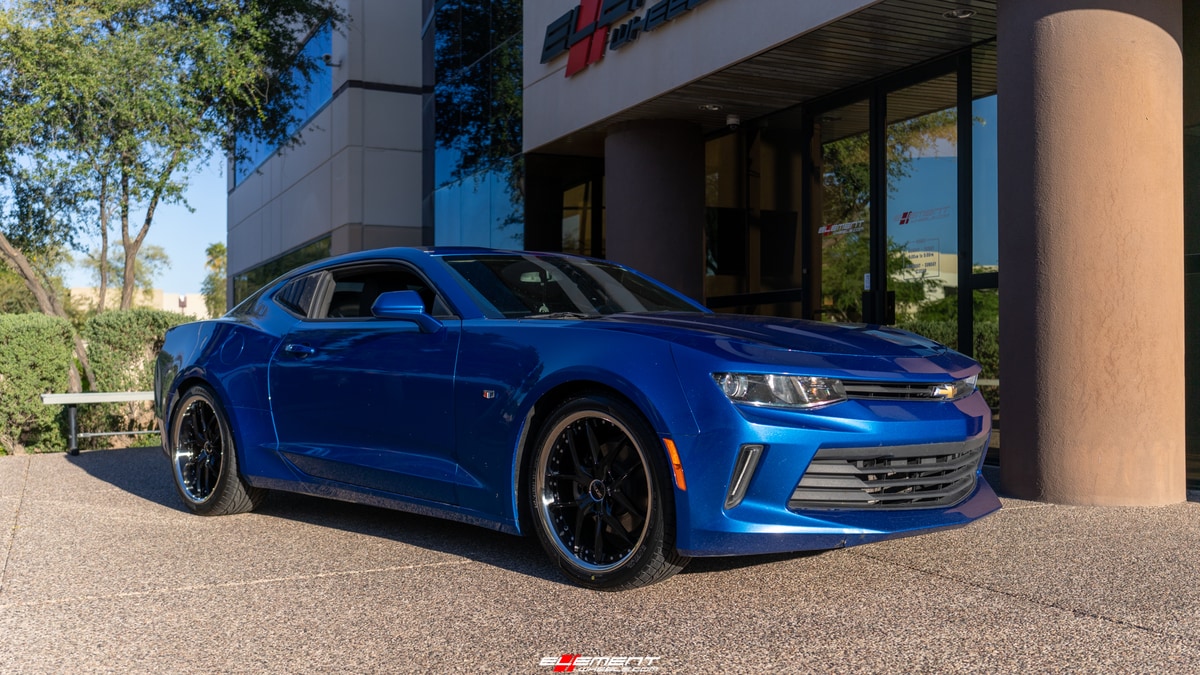 Staggered 20 Inch XIX X61 in Gloss Black w/Stainless Steel Lip on a 2017 Chevrolet Camaro