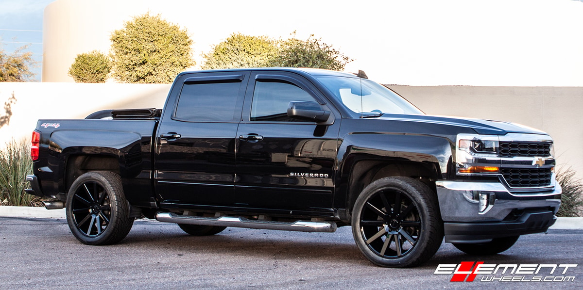 22 inch Dub Shot Colla Gloss Black S219 on 2017 Chevrolet Silverado 1500