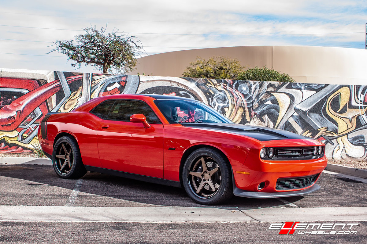 20 inch Ferrada F3 Matte Bronze w/ Gloss Black Lip on 2015 Dodge Challenger