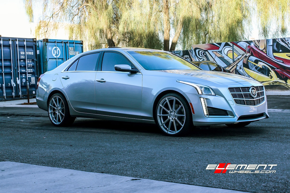 20 inch Variant Argon Silver Mirror Face on 2014 Cadillac CTS Sedan