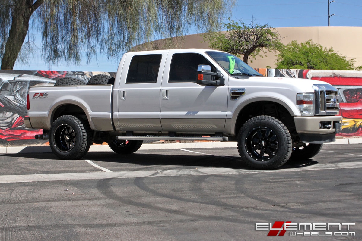 20x12 Moto Metal MO962 Gloss Black Milled on a 2010 Ford F-250 w/ Specs