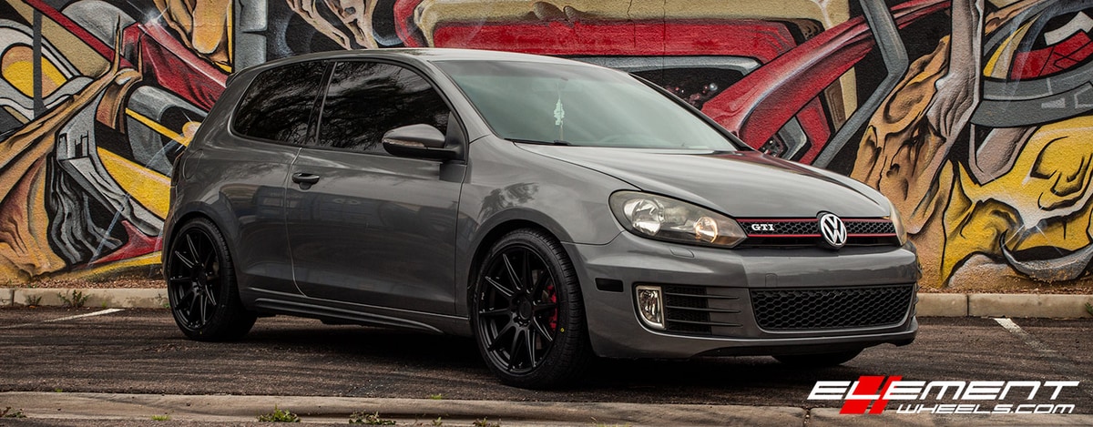 18 inch Niche Essen In Matte Black On a 2011 Volkswagen GTI V