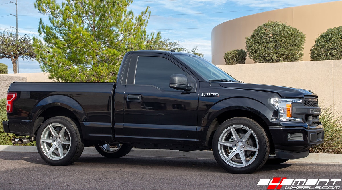 22 inch Ferrada FT2 Machine Silver on 2019 Ford Roush Single Cab