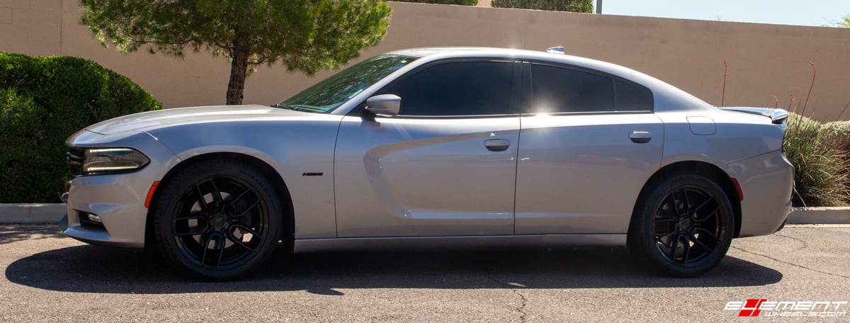 Staggered 20" Dodge Widebody Replica Wheels on a 2016 Dodge Charger