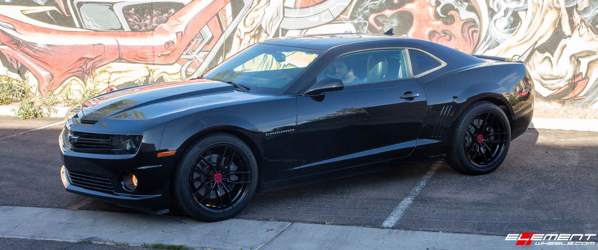 Staggered 20" Variant Krypton In Gloss Black on a 2012 Chevrolet Camaro SS