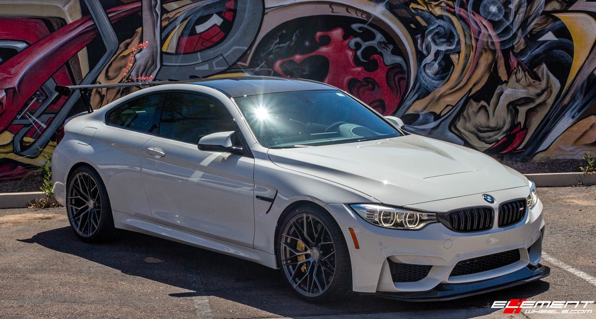 Staggered 20 Inch Avant Garde M520R In Dark Graphite on a 2016 BMW M4 GTS*