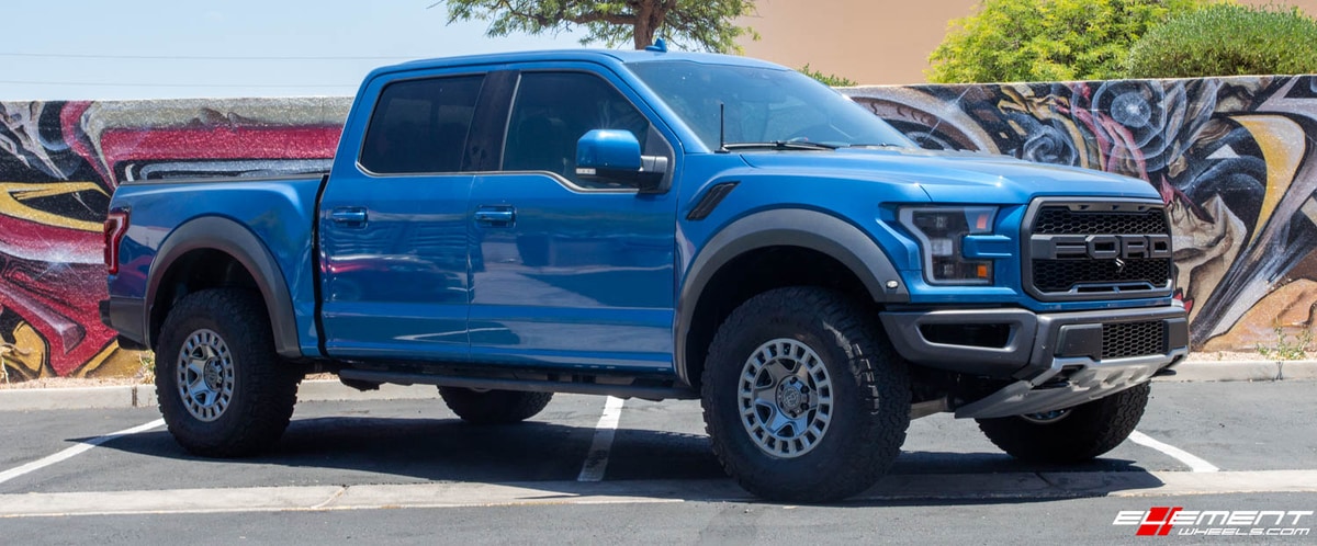 17 Inch Black Rhino York in Matte Gunmetal on a 2020 Ford Raptor