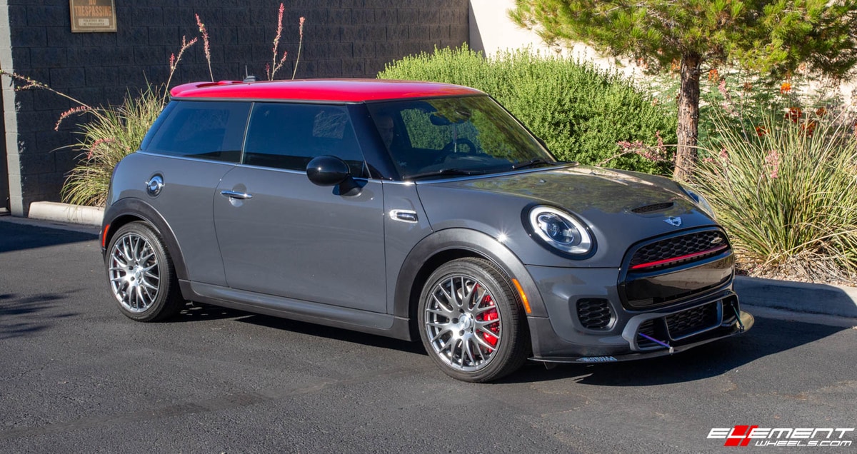17 Inch Verde V27 Saga in Hyper Silver Dark on a 2017 Mini Cooper JCW