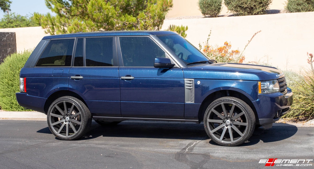 24 Inch Redbourne Kensington In Gloss Gunmetal on a 2011 Land Rover Range Rover HSE