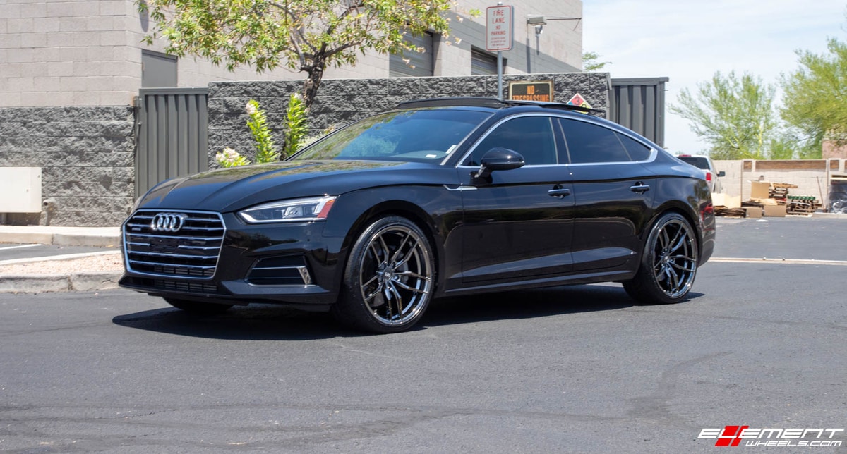 20 Inch Variant Krypton in Super Black Chrome on a 2019 Audi A5