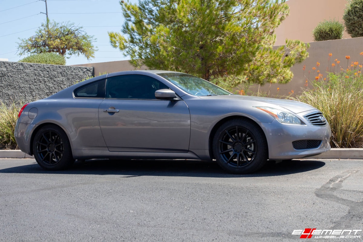 18 Inch Niche Essen in Matte Black on a 2008 Infiniti G37 Coupe