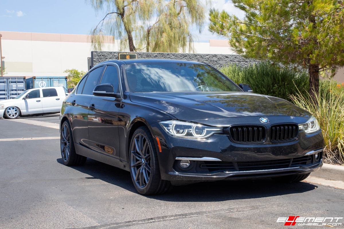 19 Inch Niche Rainier Matte Anthracite M239 on a 2016 BMW 3 Series
