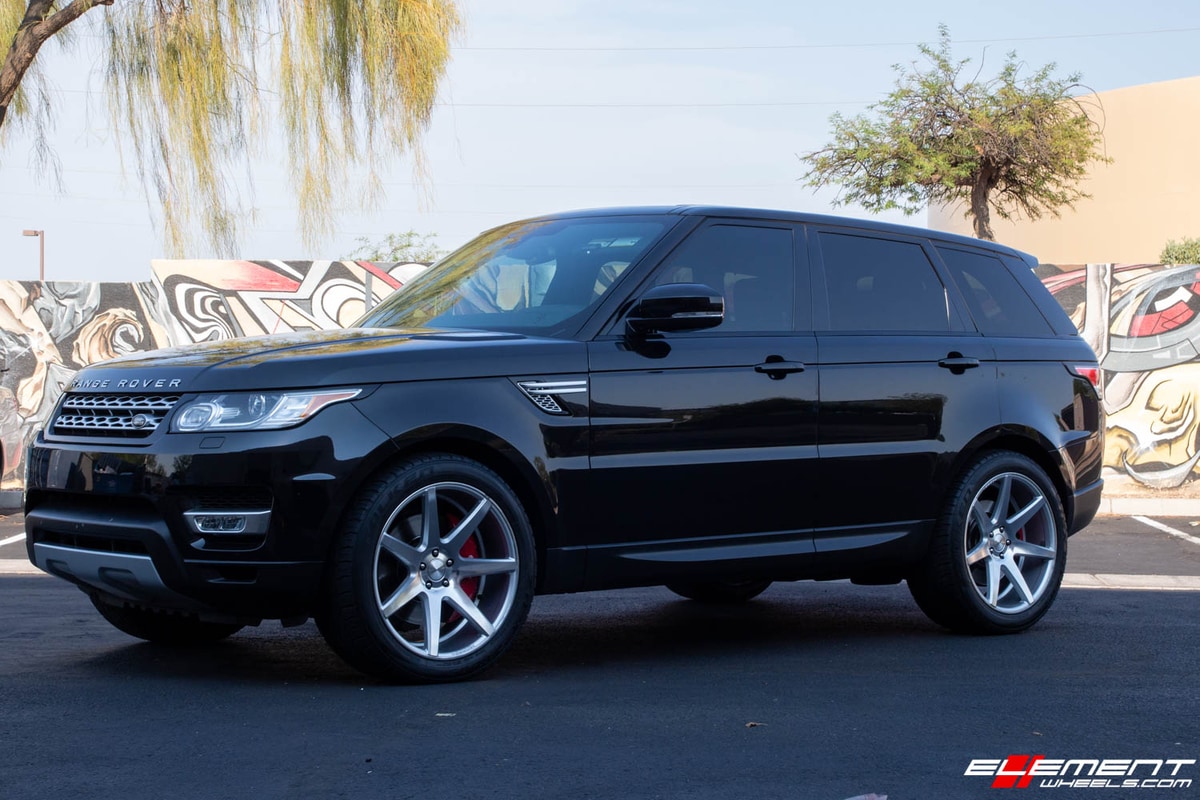 22 Inch Vossen CV7 in Machined Silver on a 2017 Land Rover Range Rover Sport Supercharged