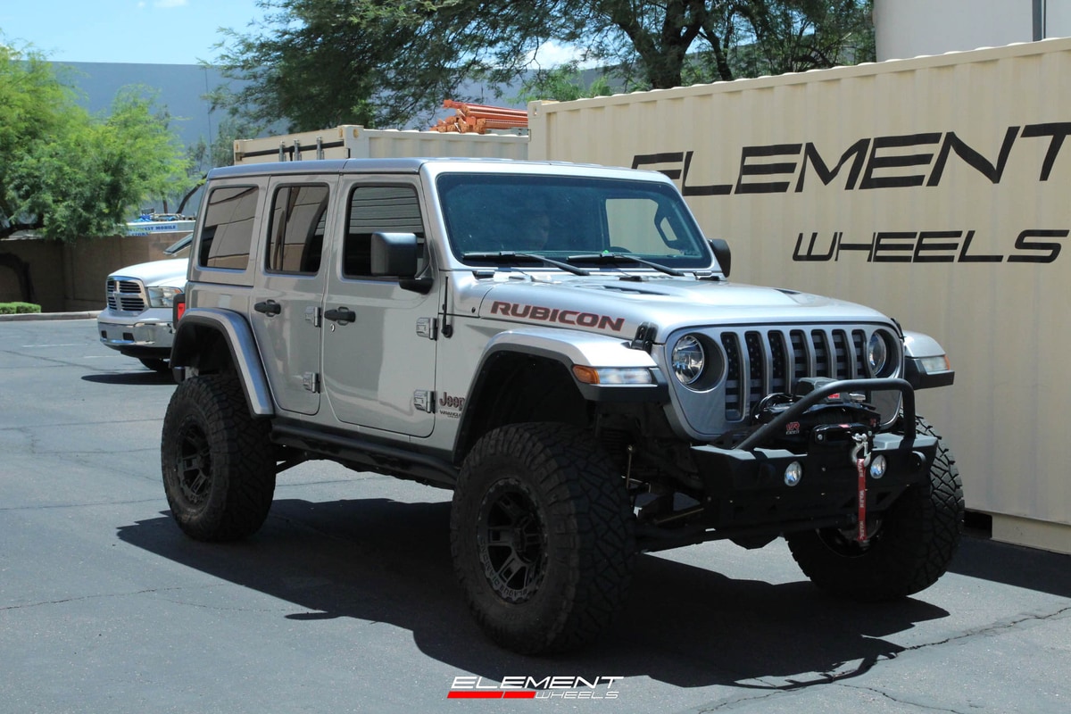17 Inch Blaque Diamond Off-Road BD-O801 in Matte Textured Black on 2020 Jeep Wrangler Rubicon