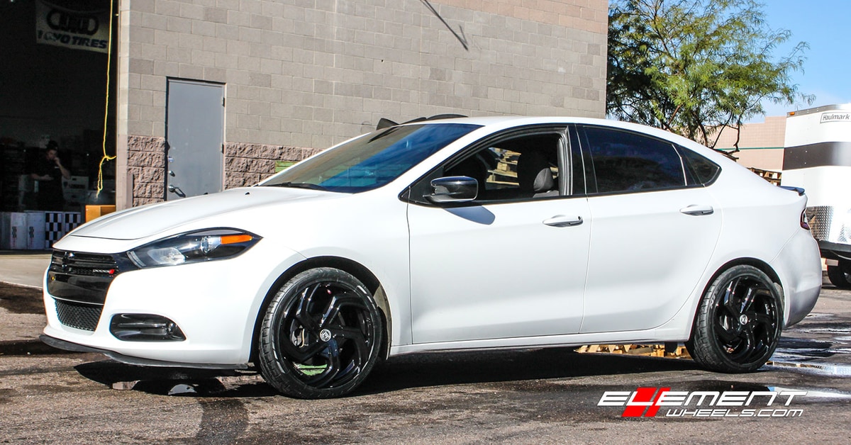 18 inch Lexani Swift-5 Gloss Black on 2015 Dodge Dart