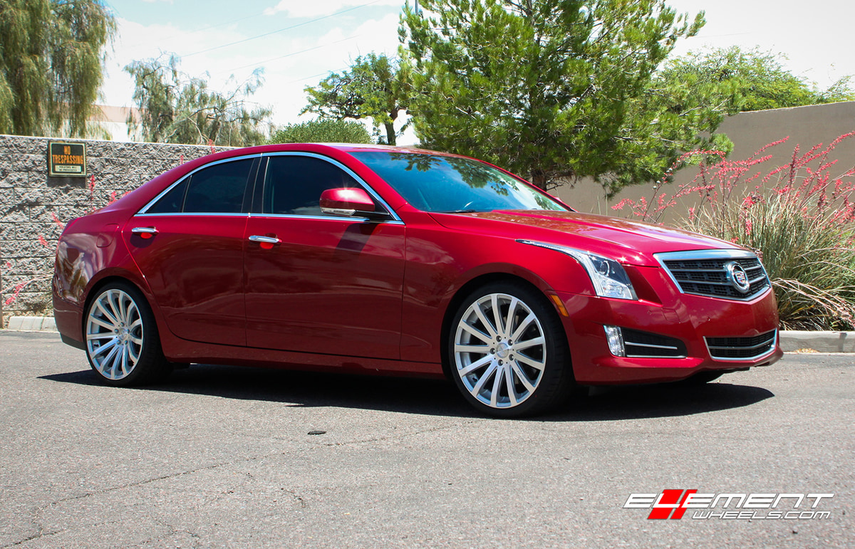 19 inch MRR HR9 Silver Machined Face on 2013 Cadillac ATS Sedan RWD w/ Specs