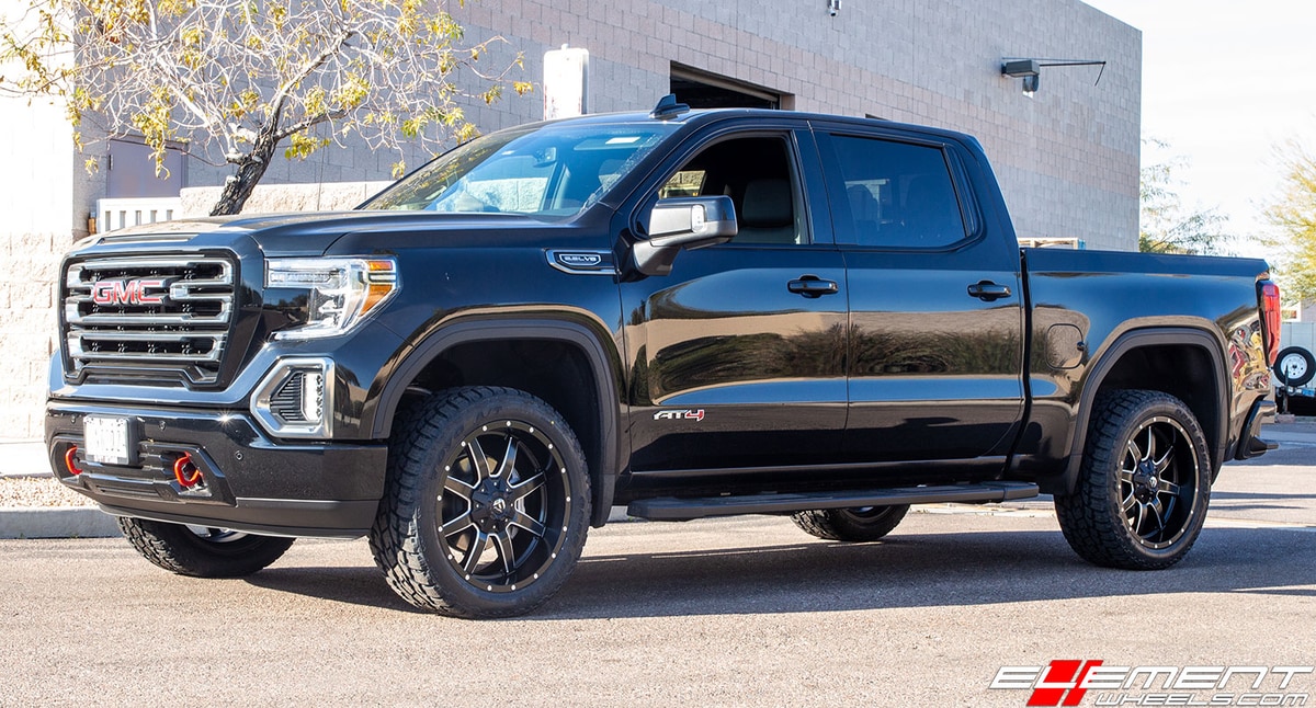 22 inch Fuel Off-road Maverick Matte Black w/ Milled Accent on 2020 GMC Sierra 1500 AT4