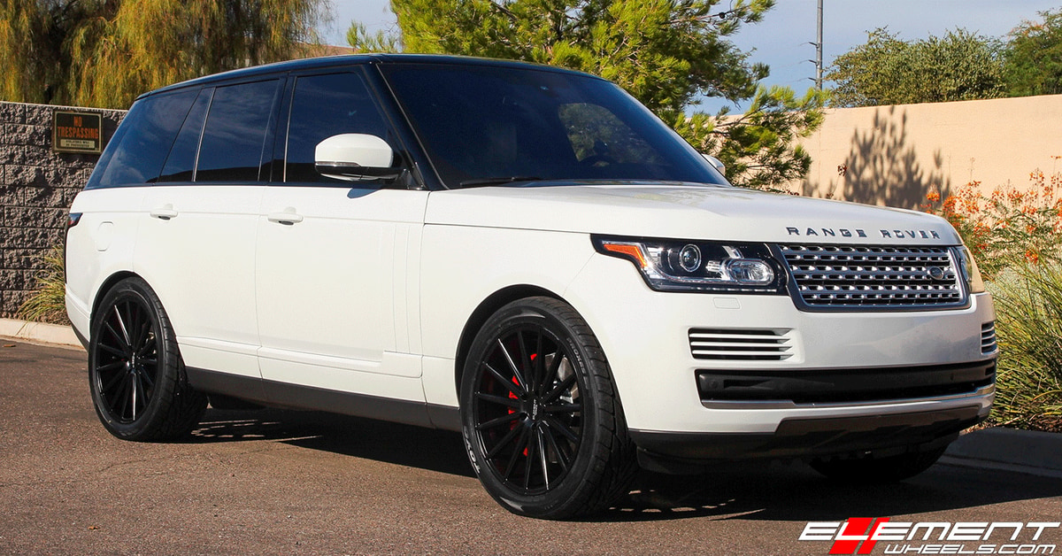 22 inch KMC KM714 Gloss Black on 2016 Land Rover Range Rover Sport V6 Supercharged