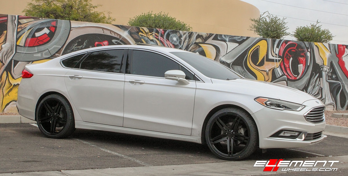 20x9 Verde Parallax Gloss Black on 2017 Ford Fusion
