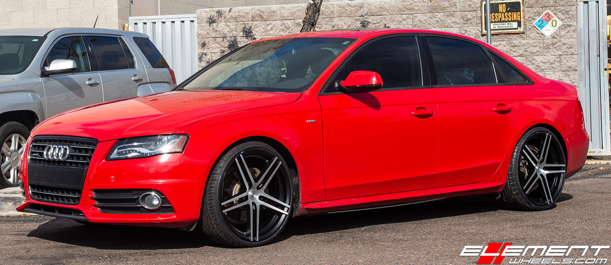 20 inch KMC KM703 Monophonic Satin Black Brushed on 2012 Audi A4 Quattro