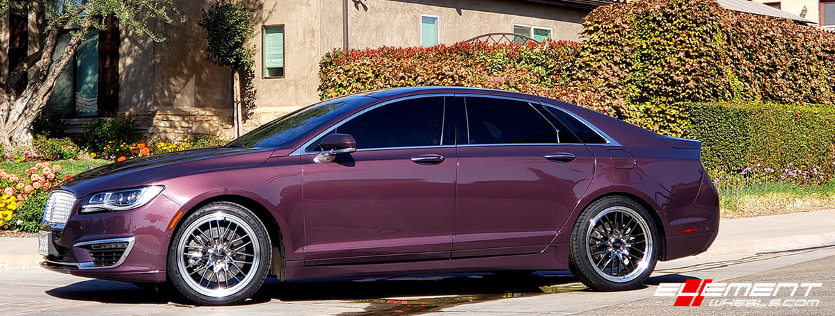 19 Inch Ace Alloy AFF04 Black Chrome W/ Machine Lip on a 2017 Lincoln MKZ