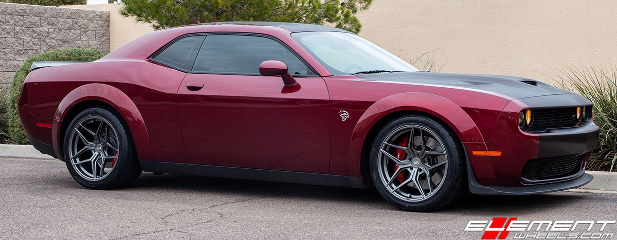 20 inch Variant Xenon Satin Gunmetal on 2018 Dodge Challenger Hellcat Widebody