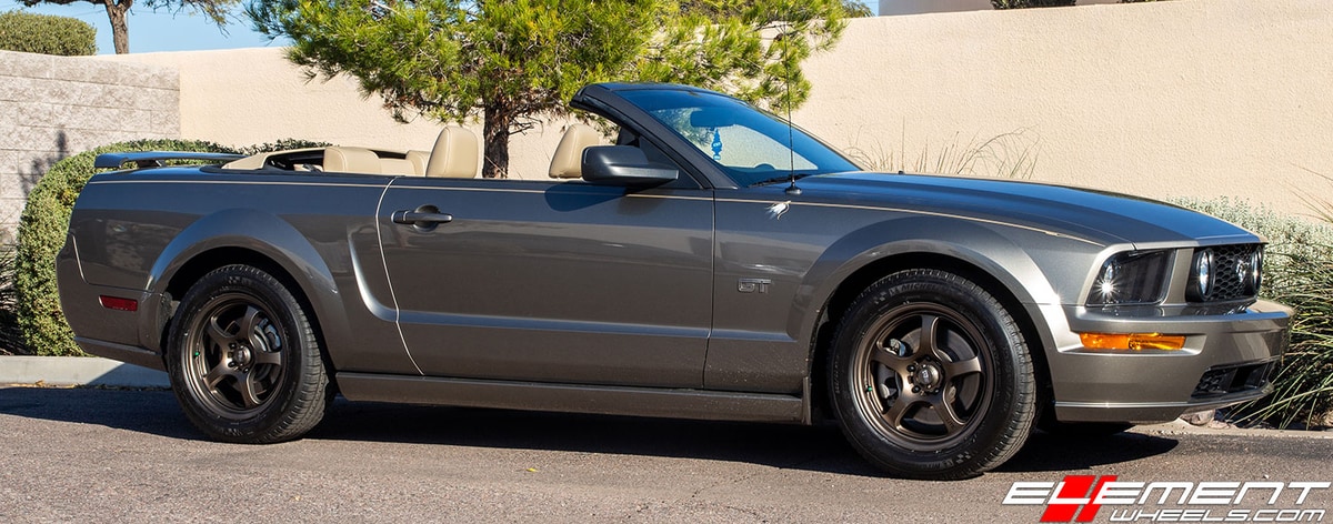 17 inch Motegi MR131 Matte Bronze on 2005 Ford Mustang GT