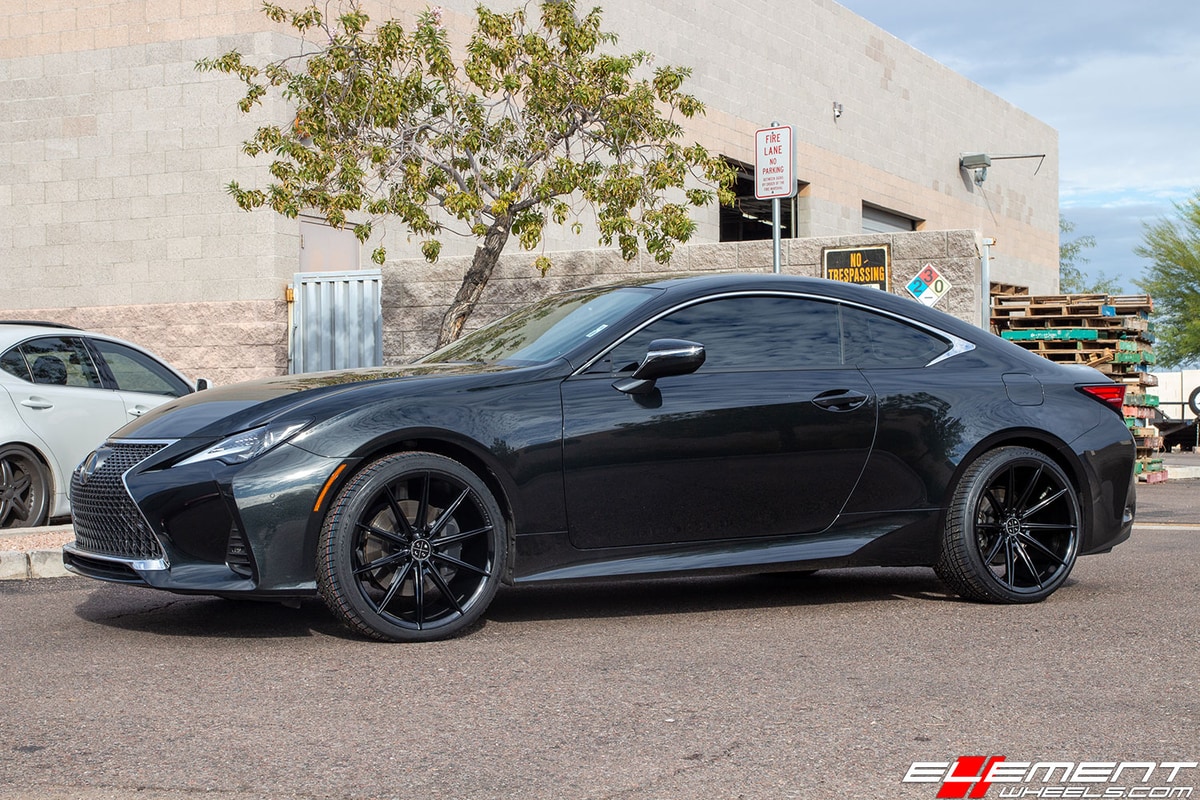 20 inch Blaque Diamond BD-11 Gloss Black on 2019 Lexus RC300