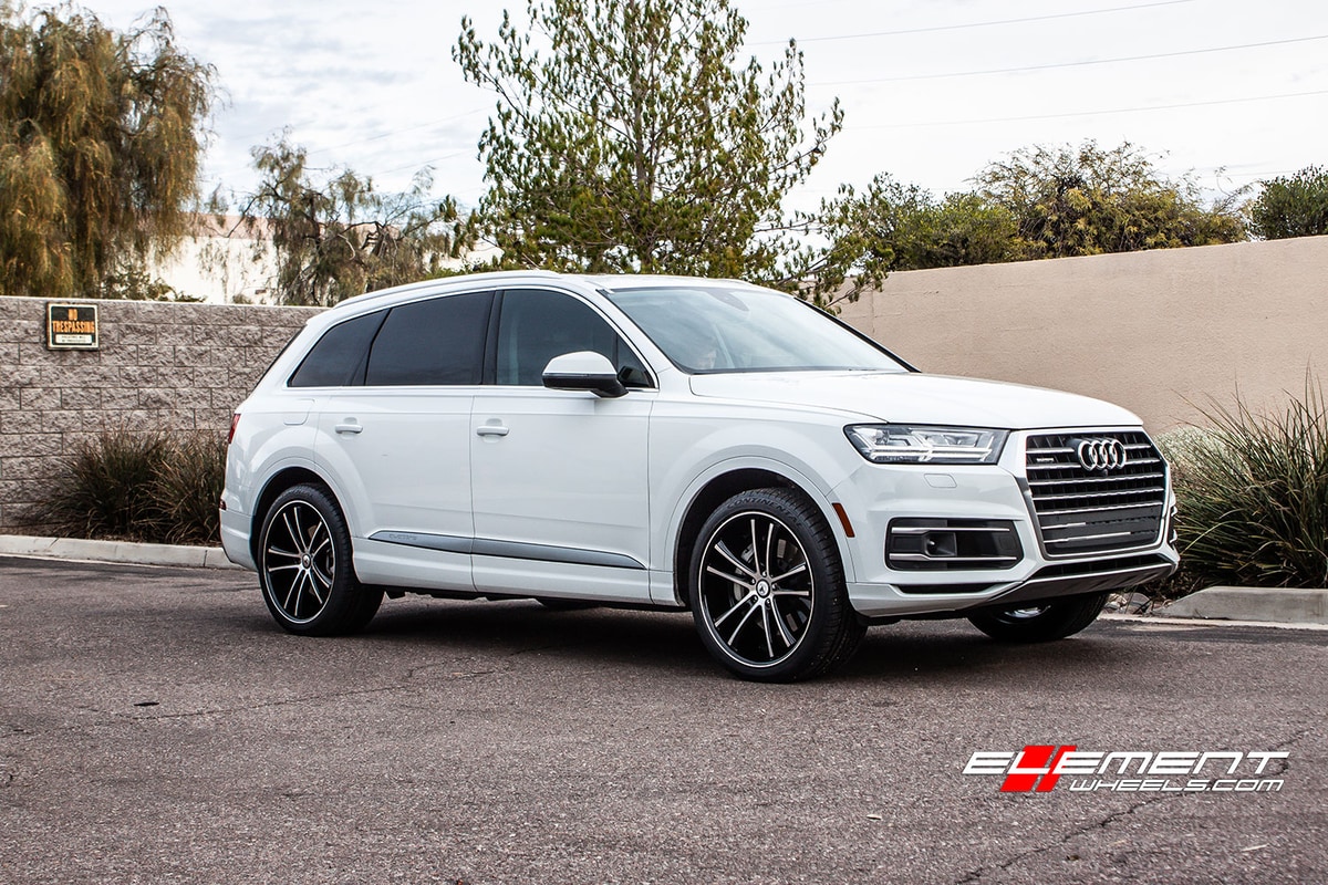 22 inch Asanti ABL-01 Gloss Black Machined on 2018 Audi Q7
