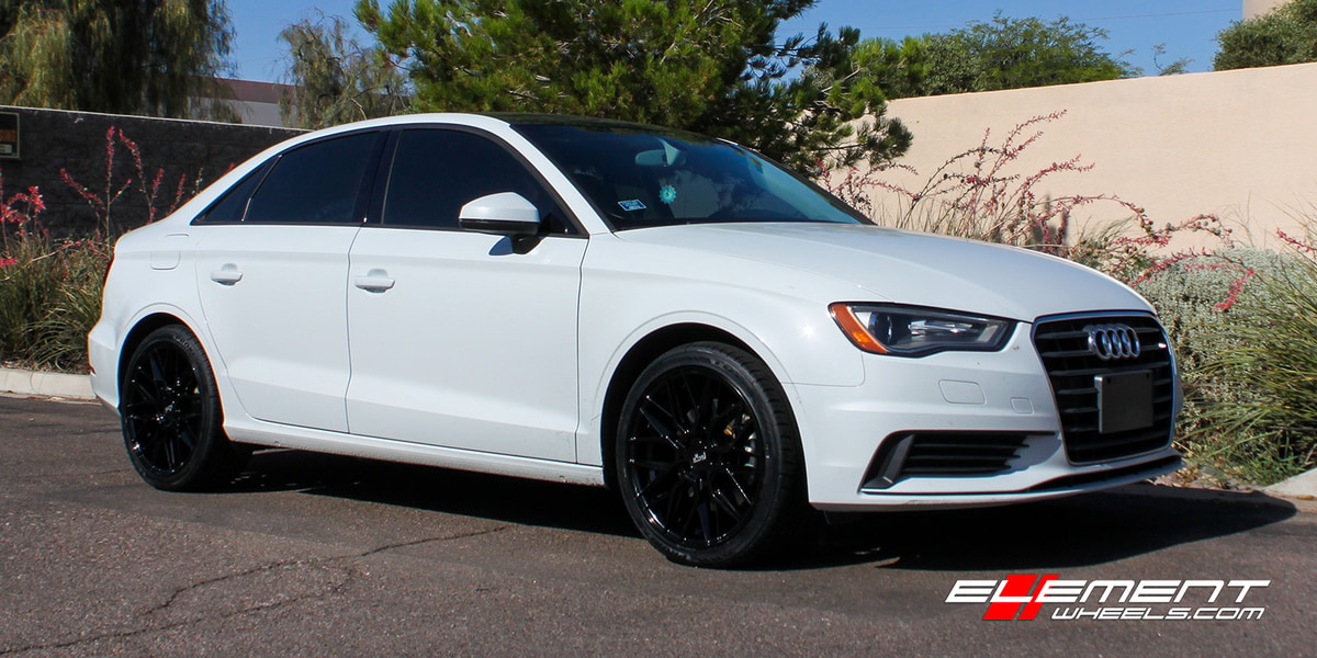 18 Inch Niche Gamma Gloss Black on 2015 Audi A3