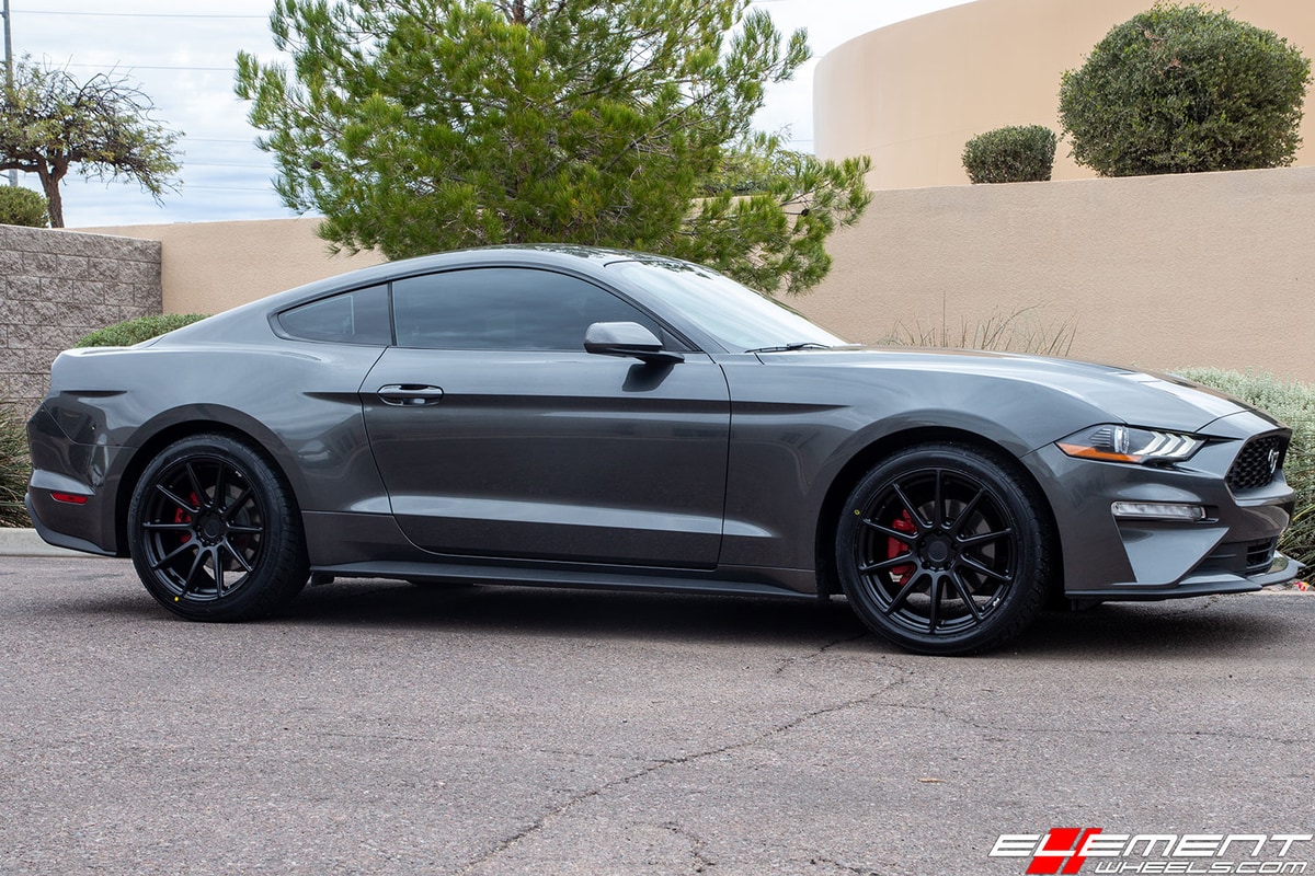19 inch Niche Essen Matte Black on 2018 Ford Mustang Ecoboost
