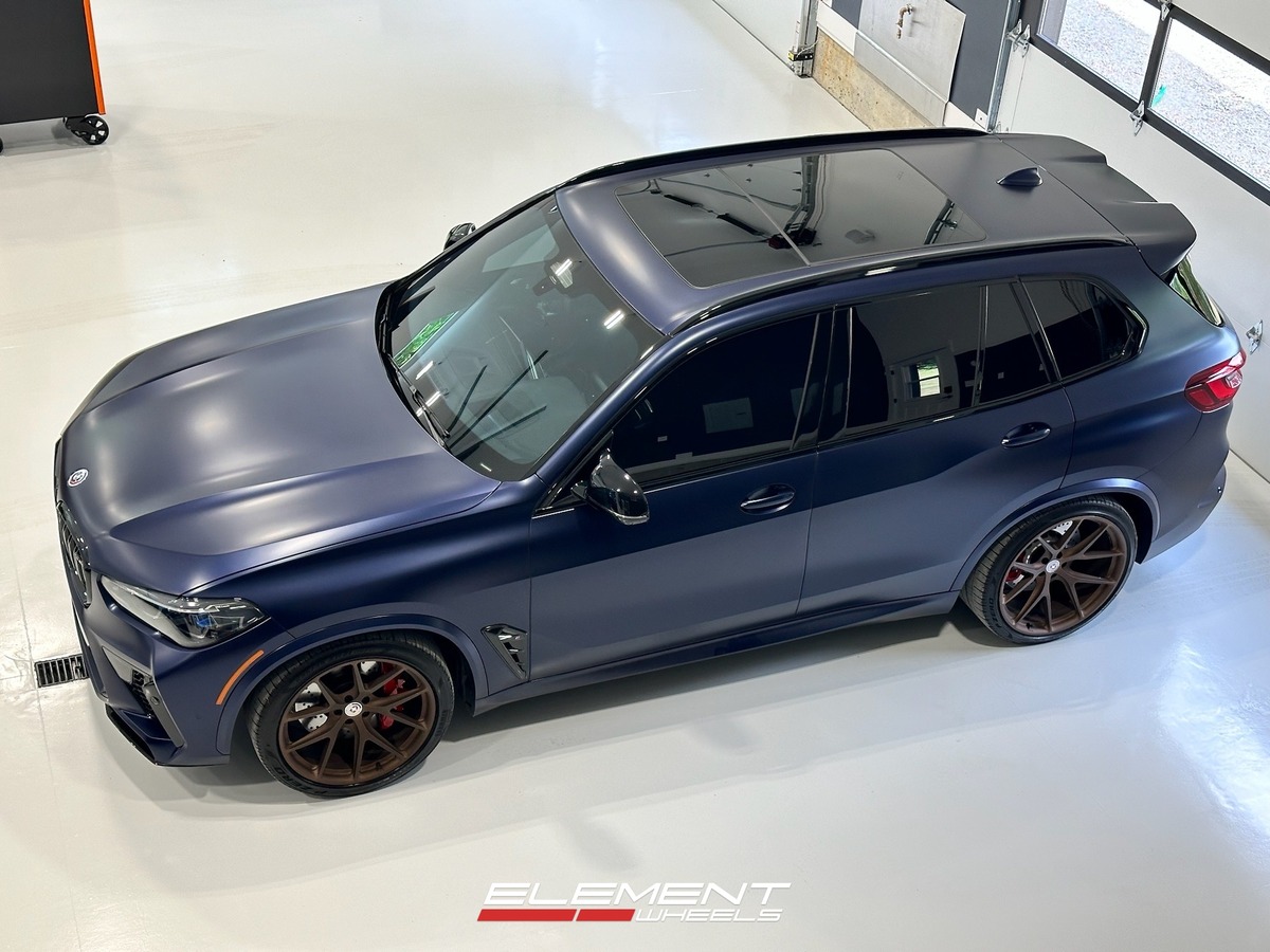 22 inch Staggered HRE P101 Matte Bronze on a F96 BMW X6M