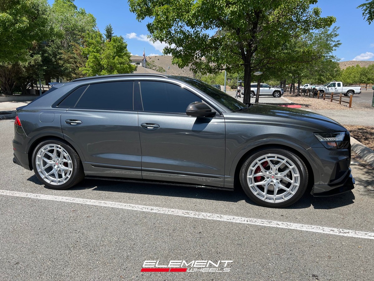 22 inch Vossen HFX-1 in Silver Machined on a 2023 Audi SQ8