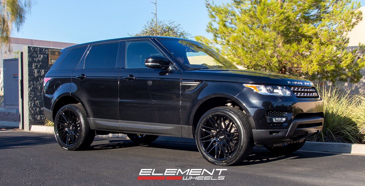 22 inch Element EL33 Gloss Black on a 2016 Range Rover Sport V6 Supercharged