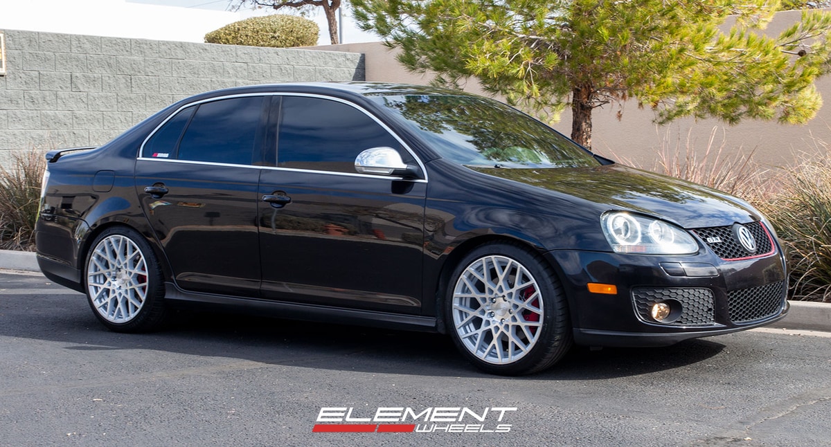 18 inch Rotiform BLQ Silver Machined R110 on a 2006 Volkswagen Jetta GLI