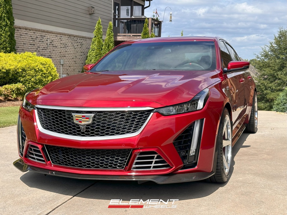 20 inch Staggered Variant Sena in Raw Milled on a 2023 Cadillac CT5-V Blackwing