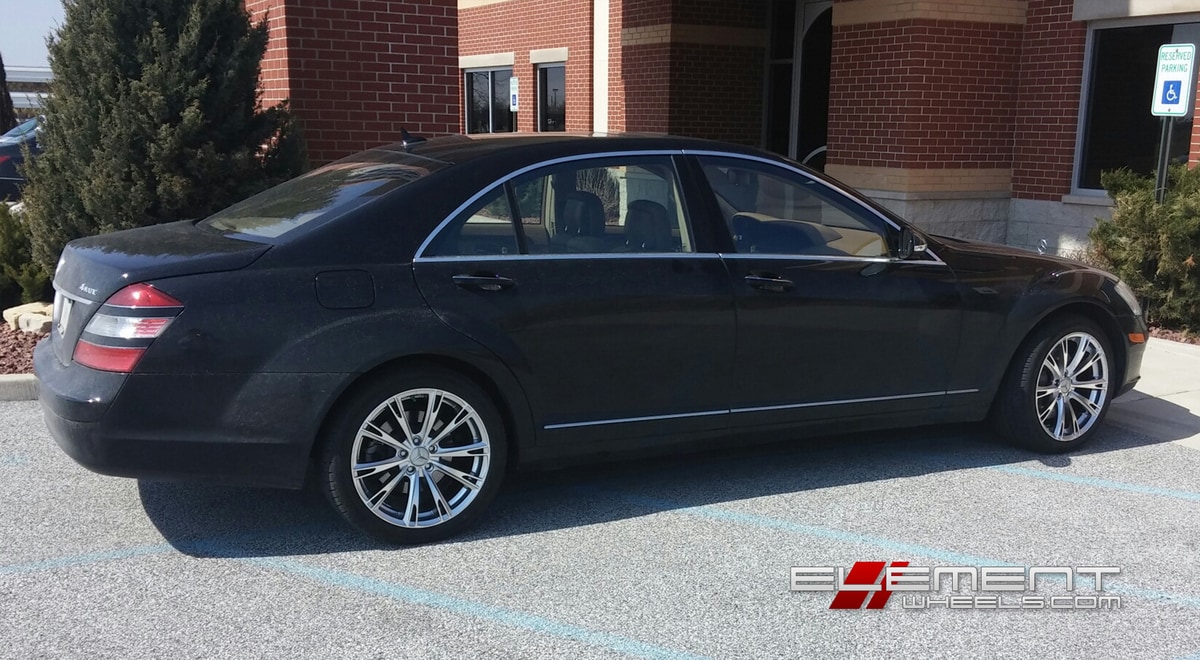 19 inch Ace Alloy Aspire Hyperblack w/ Machined Face on 07 Mercedes S550 w/ Specs