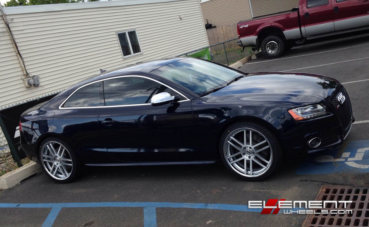 TSW Rouen Silver w/ Brushed Face on Audi A5 w/ Specs