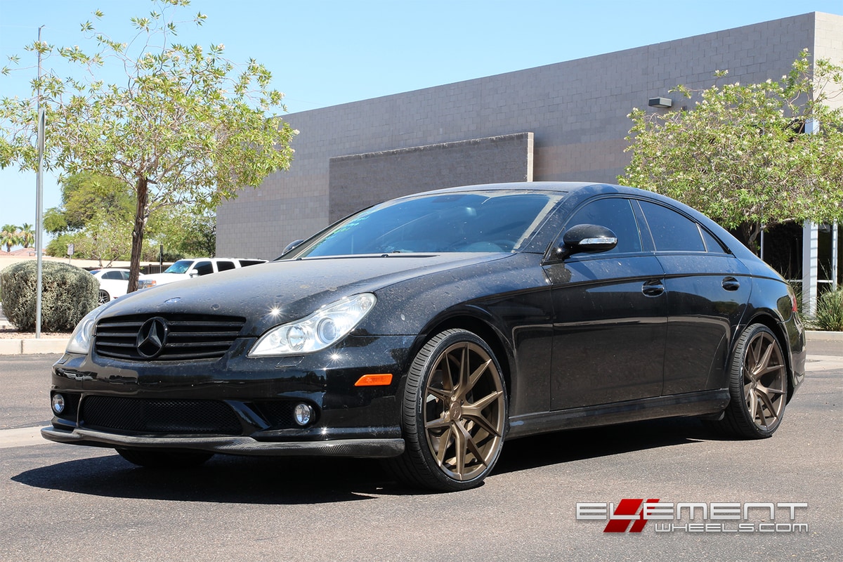 20 inch Staggered Verde V99 Axis Bronze Wheels on 09 Mercedes CLS550 w/ Specs