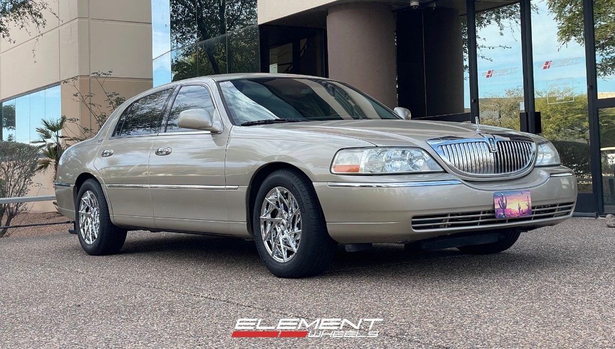 17 Inch Mazzi Freestyle 377 in Chrome on a 2011 Lincoln Town Car