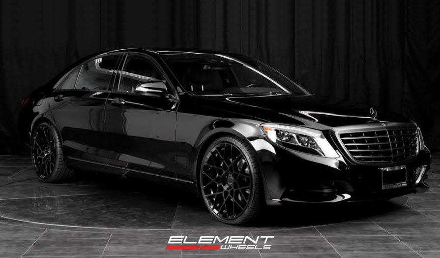 22 inch staggered RSR R704 All Black on 2016 S550 S Class w/ Specs