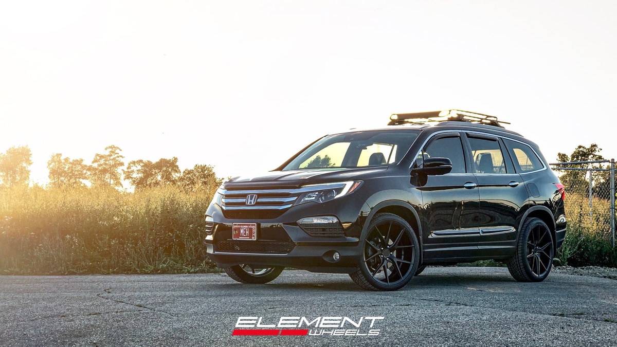 22 inch Verde V99 Axis Satin Black on 2016 Honda Pilot Touring