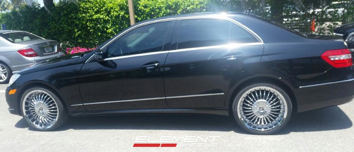 20 inch 2Crave No-13 Chrome on 2011 Mercedes Benz E350 w/ Specs