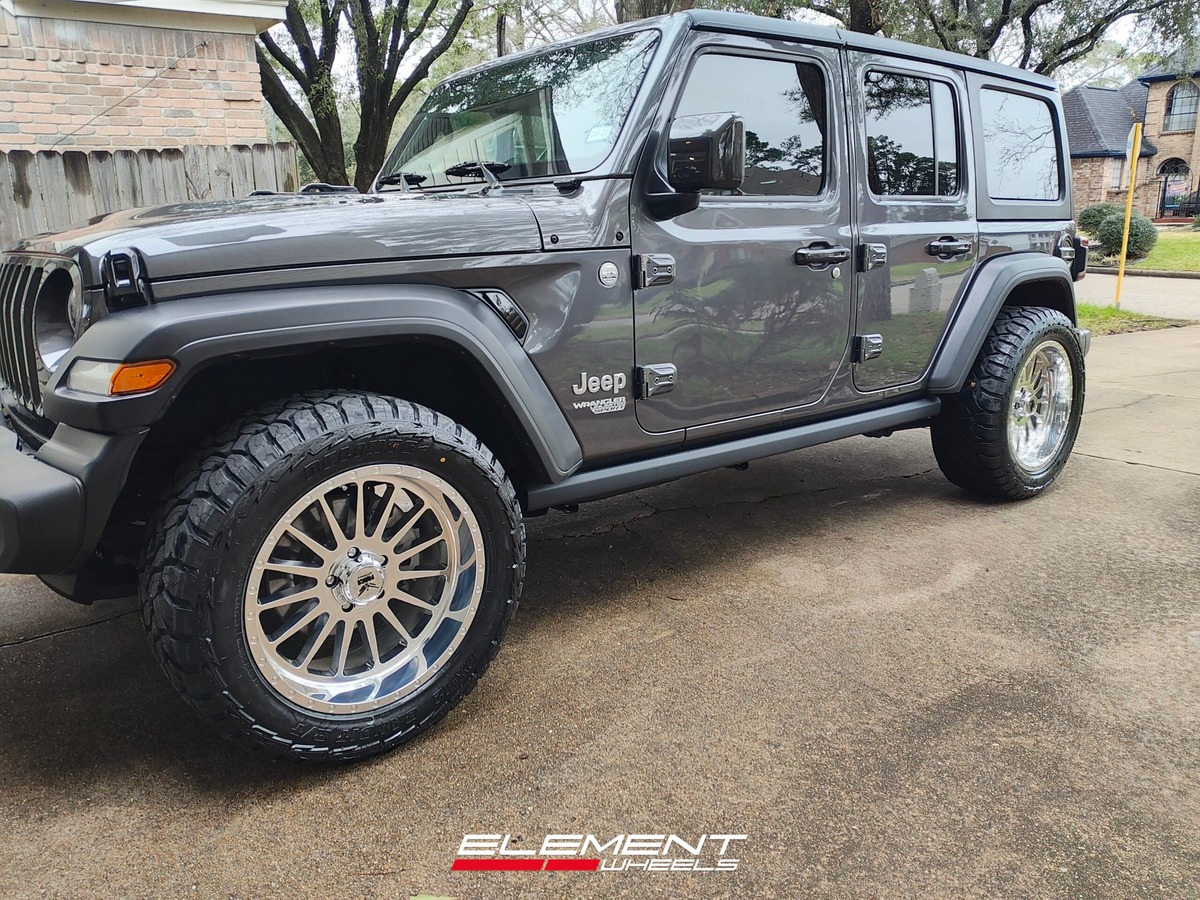 20 inch Force Off-Road F36 Fully Polished on a 2021 Jeep Wrangler JL Rubicon