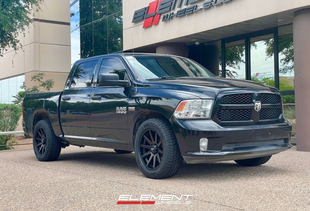 20 inch Ion Alloy 143 in Matte Black on a 2017 Dodge Ram 1500