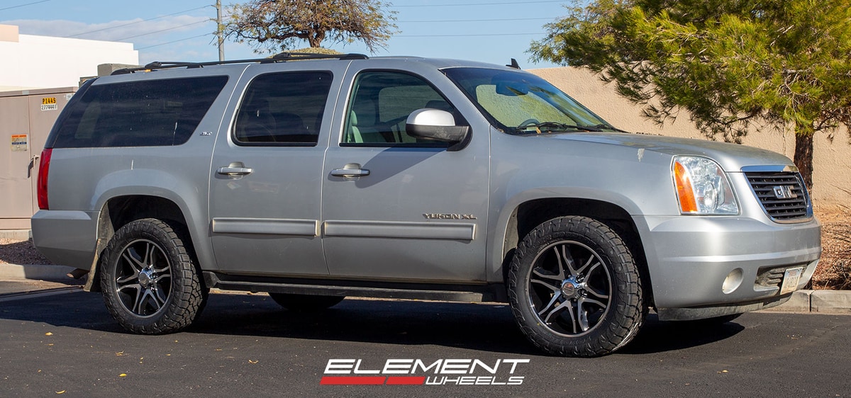 20 inch American Racing AR893 Mainline Gloss Black Machined on a 2013 GMC Yukon 4WD
