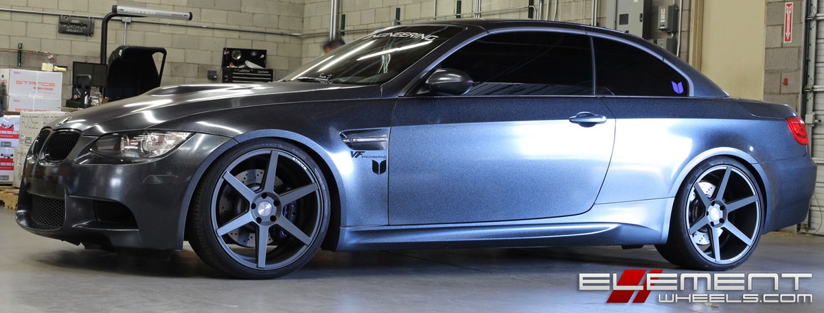 20 inch Staggered Stance SC6 Slate Grey on 2013 BMW M3 w/ Specs