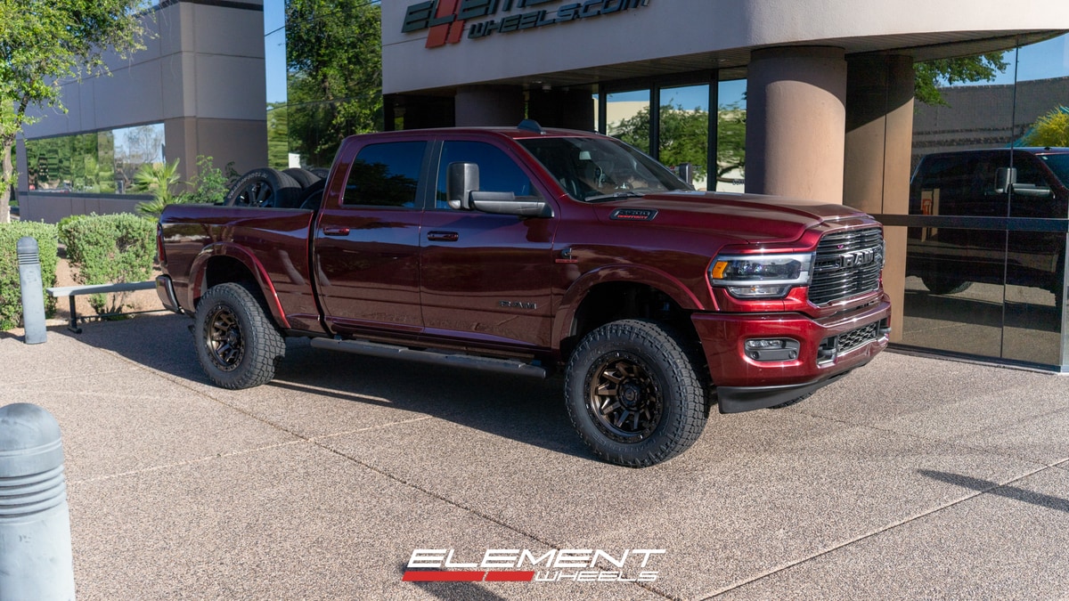 20 Inch Fuel Off Road Covert D696 in Bronze w/ Black Lip on a 2021 Dodge Ram 2500
