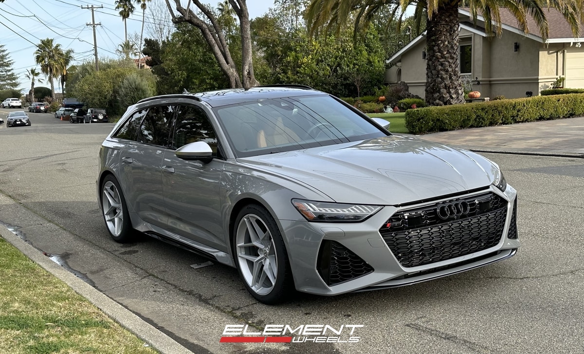 21 inch HRE FF11in Liquid Metal on an Audi RS6